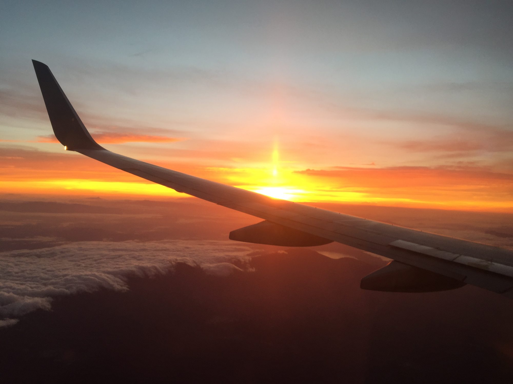 Sunset from flight