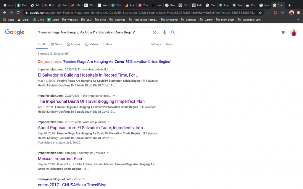 Webpage Not In Google Search Results